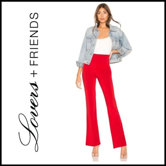NWT LOVERS + FRIENDS Red Annebell Pants S - Picture 6 of 6